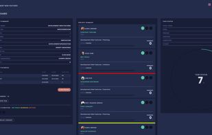 Each project has its own dashboard with relevant information about the status