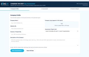 Canadian Cybersecurity Assessment screenshot 1