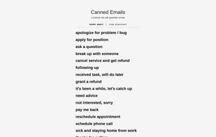 Canned Emails screenshot 1