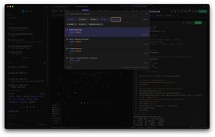 A powerful search bar that can even search by content.