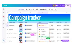 Canva Sheets screenshot 1