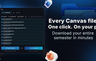 Select your courses - view favorites or all courses - and download all of them in one run. Use Custom Download for exact control of what files and how they should be downloaded, or Quick Download to pick a preset and go.