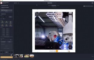 print preview in multiple panels (triptychon) mode