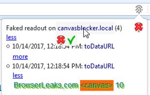 CanvasBlocker screenshot 1