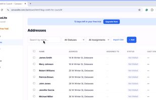 Addresses CanvassLite