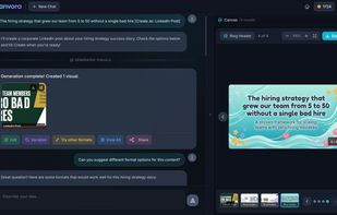 Assistant and Canvas modes for generation and live preview