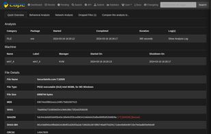 Example analysis result