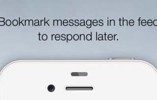 Bookmark messages in the feed to respond later.
