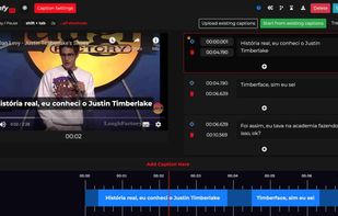Captionfy's Editor (Dark Mode)