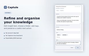 Refine and organise your knowledge 
