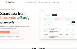 Homepage showing supported document types and conversion formats