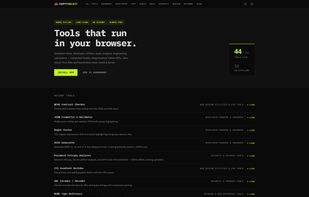 CapyToolkit homepage: 40+ free browser-based tools across 8 categories