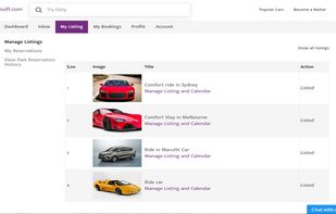 car rental script features