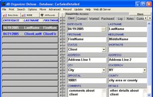 Car Sales Organizer Deluxe screenshot 1