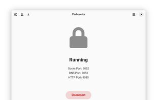 Main Page of Carburetor in Desktop mode