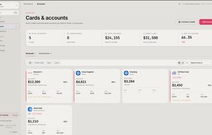 Cards and accounts screen