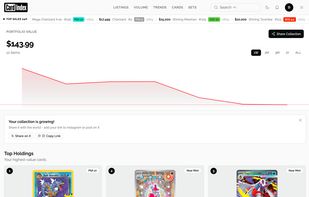 Portfolio tracker — Monitor your collection's value over time with cost basis, ROI, and top holdings at a glance