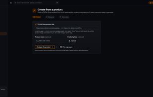 To create a carousel from a product link using AI that analyzes the content to provide the best result.