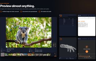 Preview almost anything. A unified image and video carousel, plus documents, spreadsheets, 3D models and audio.