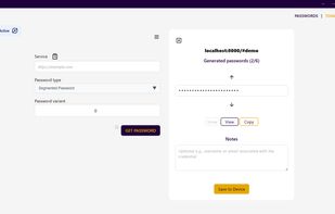 Password generator - desktop