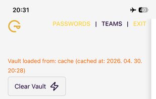 Team vault access panel - mobile (offline)