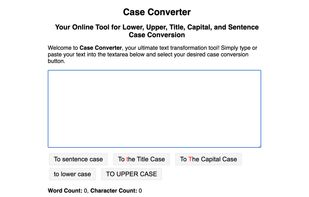 Screenshot of CaseConverter.CC