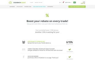 You can boost your cashback with special promotions.