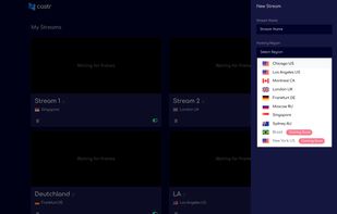 Multiple Ingest Points to choose from.