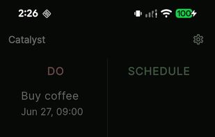 Catalyst screenshot 1