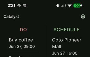 Catalyst screenshot 2