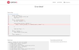 Get source mapped error traces, to track down where in the code the problem occurred and the browsers in which it happens.