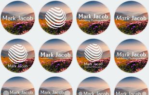 Visual Watermark comes with 12 watermark templates shown on this picture