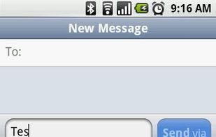 chompSMS On-Screen Keyboard Typing