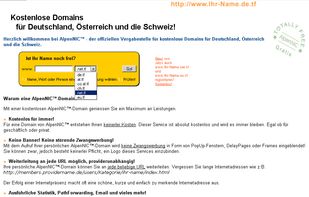 FREE domains with extension de.tf, at.tf, co.at.tf, ch.tf, net.tf eu.tf + PathForwarding 