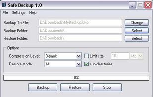 Altarsoft Safe Backup screenshot 1