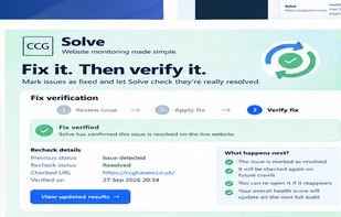 Fix Verification confirming that a reported website issue has been resolved on the live website.