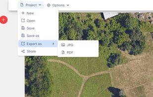 Export to JPG/PDF and sharing functionality.