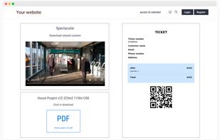 You can upload videos, files, and sell tickets to various events.