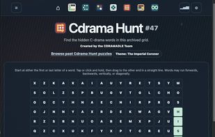 Daily Cdrama Word Search.