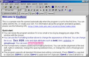 Simple note without the tree panel