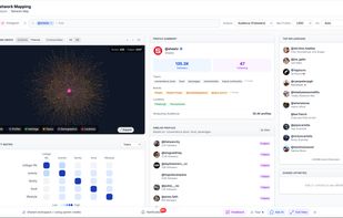 Network graph maps creator relationships across Instagram, TikTok, and X — discover bridge creators and audience clusters through live data
