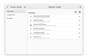 Celeste GUI screenshot 1