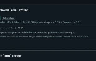 A suggested method for your question, named on its own line, with a count of the alternatives it considered.