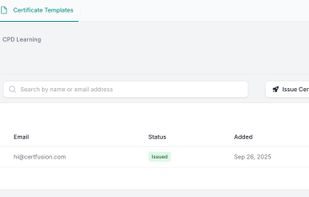 View Stats of the Certificates