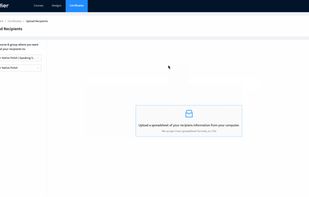Upload a certificates recipients' list