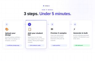 Preview Before You Generate — See 5 sample certificates first