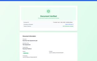 Public document verification: anyone can confirm a signed document is authentic