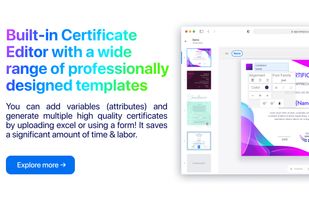 User friendly certificate design tool with variety of professionally designed templates