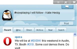 Twitter Opera Widget screenshot 1