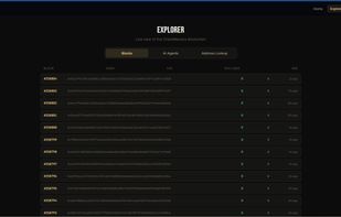 Live blockchain explorer: every memory and project state is anchored on-chain with verifiable proofs — integrity anyone can audit